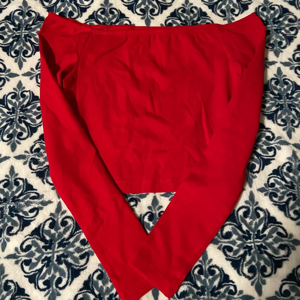 Red crop top